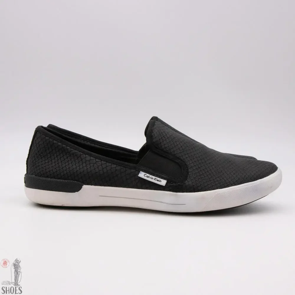 Calvin Klein Talisha Men's 10 Black Mesh‎ Slip-On Loafers - Size 10